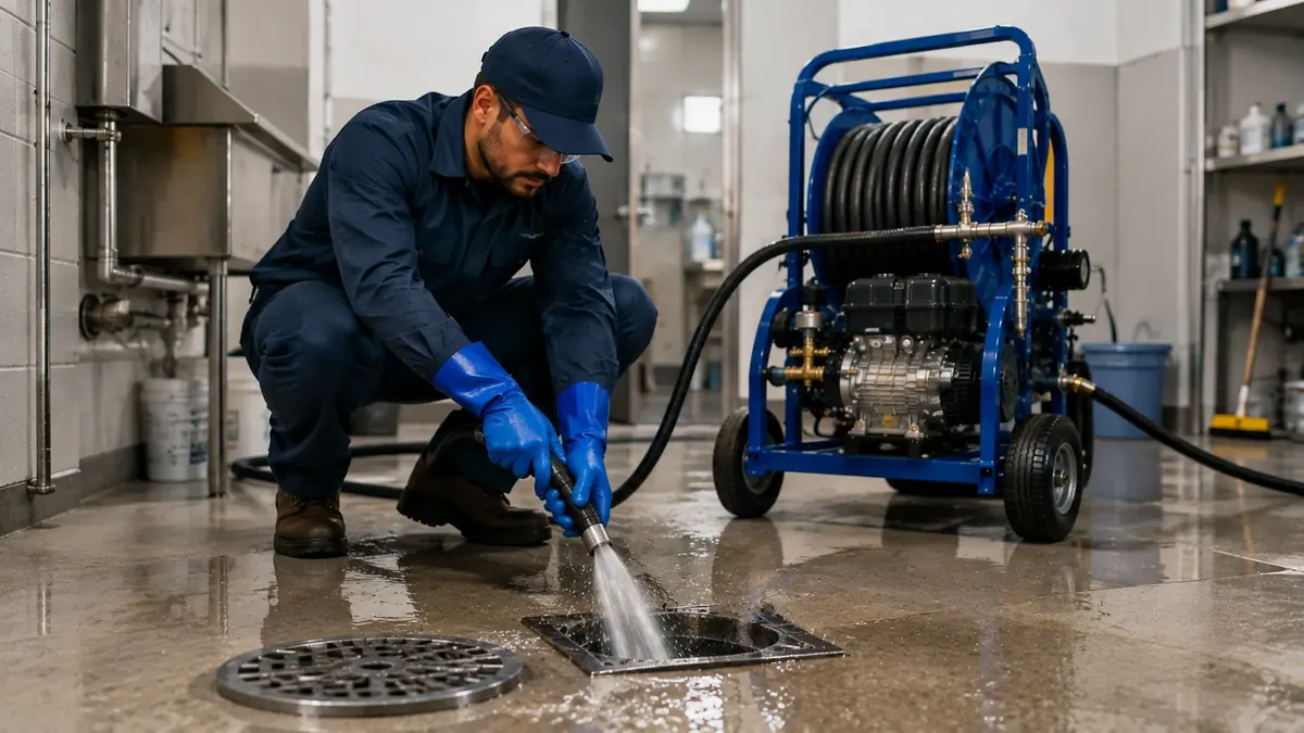 Floor Drain Hydro Jet Cleaning in Parker Dam
