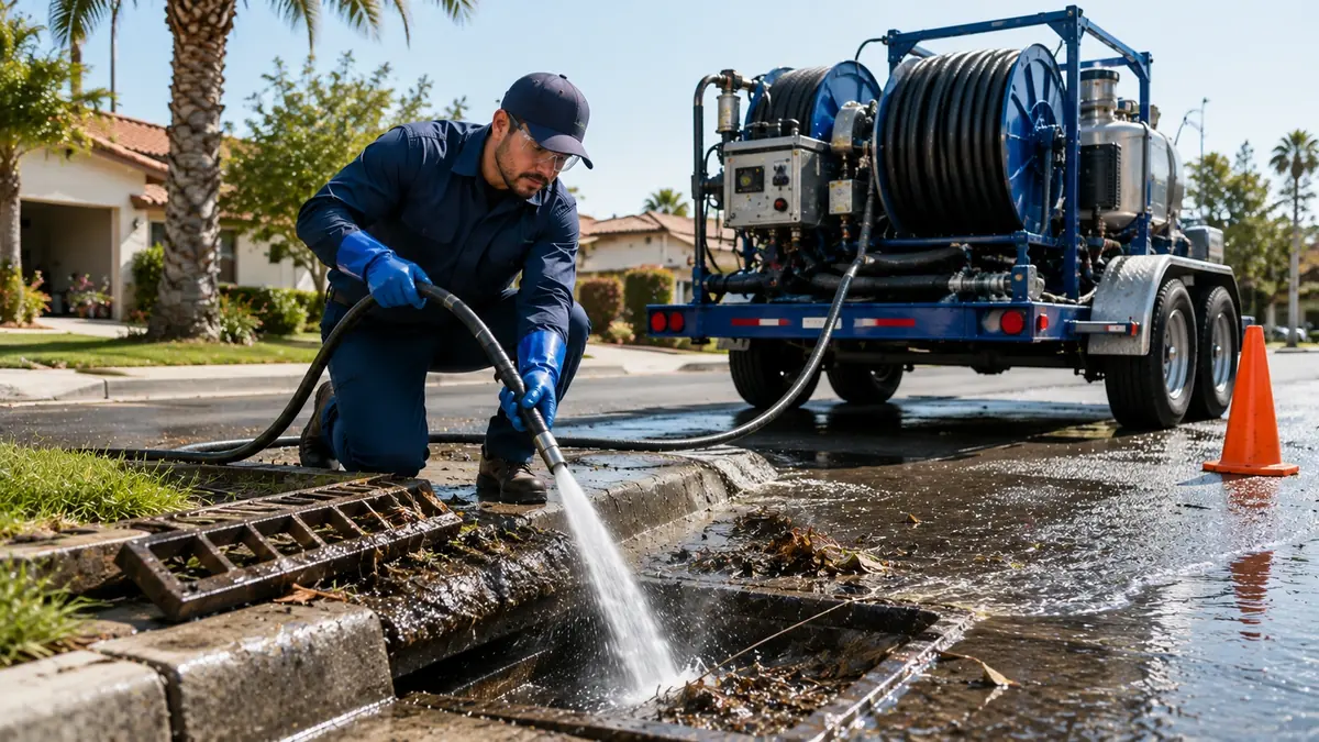 Storm Drain Hydro Jet Cleaning in Parker Dam